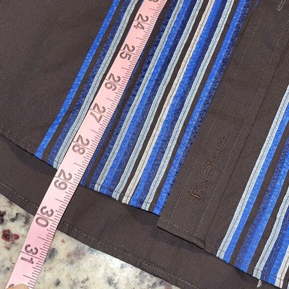 Ben Sherman Mens Mod Fit Cotton Long Sleeve Button Up Shirt Multicolor Large NWT - Picture 9 of 9